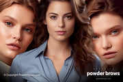 Attractive woman in front and two similar-looking women behind her on the left and right.