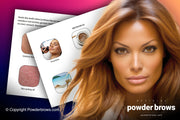An attractive woman is on the right, and graphs with visuals fading are on the left behind her.